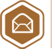Email Copper Octagon Icon